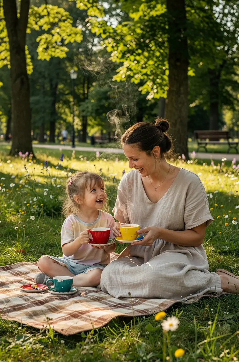 Moteris, mėgaujanti arbatos pauze saulėtoje namų aplinkoje, skatinanti sąmoningą gyvenimo būdą.